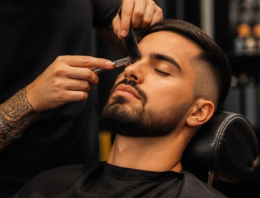 Corte + barba + sobrancelha - Barbearia Nosso Estilo em Vespasiano